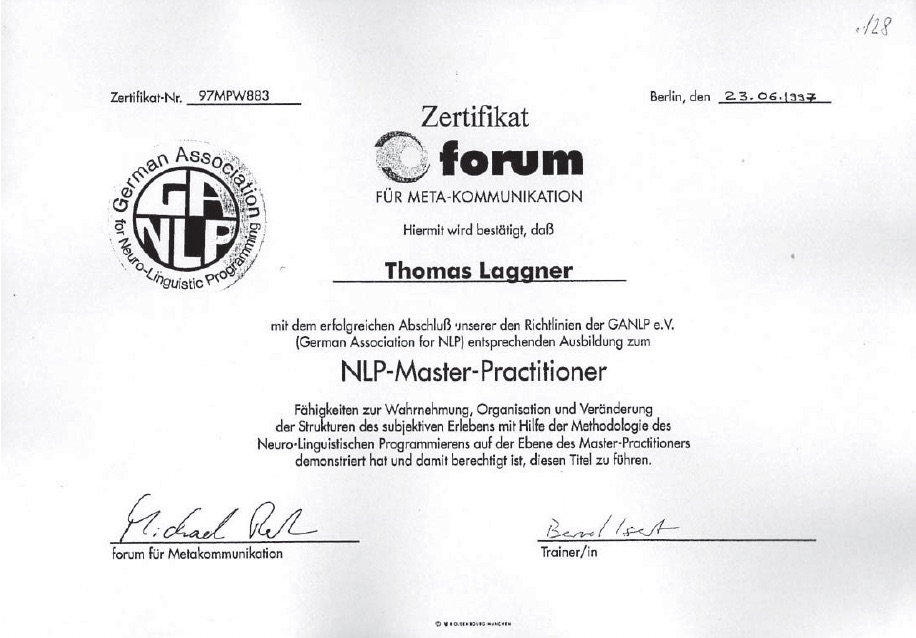 NLP Master Practitioner